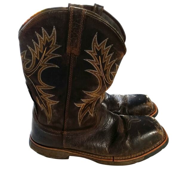Ariat Men's Workhog Boots leather composite toe Waterproof size 11 Used - Picture 1 of 8